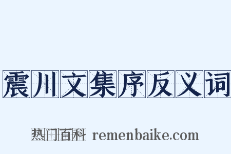 震川文集序反义词是什么意思的图片